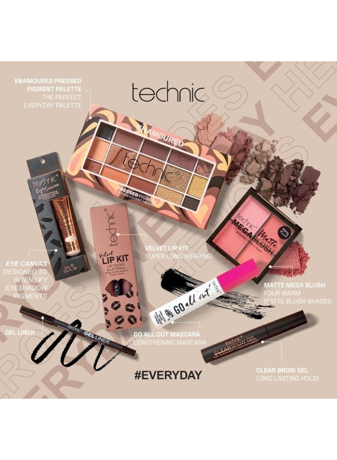 Technic Enamoured Full Face Cosmetic 8 Piece Gift Set - Full Size Products for Eyes, Face & Lips - Perfect for Makeup Lovers - Vegan & Cruelty Free - Image 3