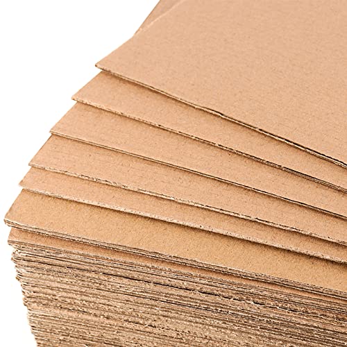 JAPCHET 80 Pack 8.5 x 11 Inch Brown Corrugated Cardboard Sheets, 1/8 Inch Thick Flat Corrugated Cardboard Filler Insert Sheet Pads Squares Bulk, for Packing, Mailing, DIY Art Supplies - Image 3