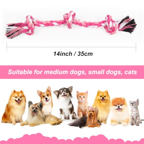 Vivifying Dog Rope Toys, Durable Braided Cotton Pet Chew Rope Toys for Dog Cat Puppy Teeth Cleaning - Image 3