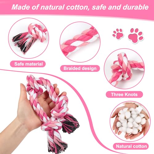 Vivifying Dog Rope Toys, Durable Braided Cotton Pet Chew Rope Toys for Dog Cat Puppy Teeth Cleaning - Image 2
