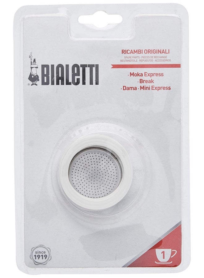 BIALeTTI Bialetti Replacement Gaskets and Filter for 1 Cup Moka  Break  Dama  Mini Express Espresso Makers 1CUP Size  - Image 2