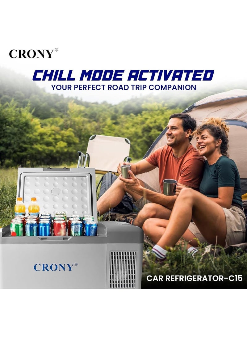 كروني ثلاجة سيارة محمولة C15 سعة 15 لترًا | ثلاجة ومجمد حراري | تيار مستمر 12 فولت/24 فولت | لوحة تحكم LED، اتصال بالتطبيق، من -20 إلى 20 درجة مئوية، حماية لبطارية السيارة. ثلاجة ومجمد محمولة سعة 15 لترًا مع تبريد حراري، نطاق درجة حرارة قابل للتعديل من -20 إلى 20 درجة مئوية، طاقة تيار مستمر 12 فولت/24 فولت، لوحة تحكم LED، اتصال بالتطبيق، وحماية لبطارية السيارة - ثلاجة صغيرة الحجم، مثالية للسفر، مثالية للتخييم والرحلات البرية والمغامرات الخارجية. - Image 4