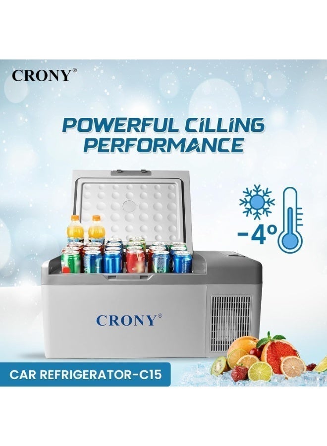 Crony ثلاجة سيارة 15 لتر C15 12 فولت فريزر سيارة محمول حراريًا للتخييم - Image 5