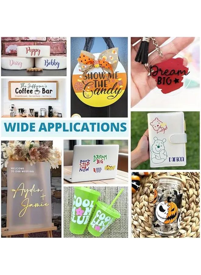 شريط نقل الفينيل 12.01 × 39.37 بوصة ورق محاذاة شبكي أحمر لاصق شفاف - Image 3