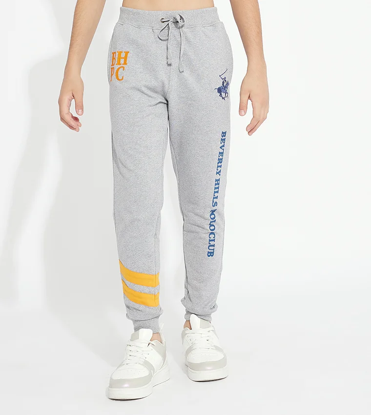 BEVERLY HILLS POLO CLUB Beverly Hills Polo Club Logo Printed Joggers with Drawstring Waist