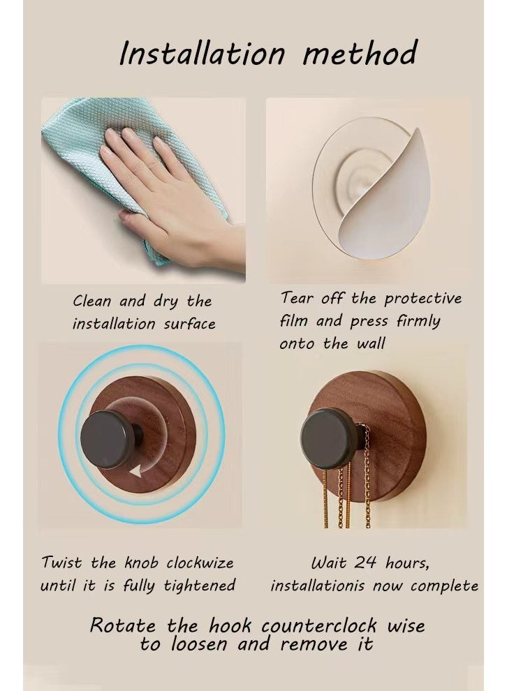 Suction Cup Hooks for Shower and Bathroom, Removable Towel Robe Hooks, 2-Pack - Image 3