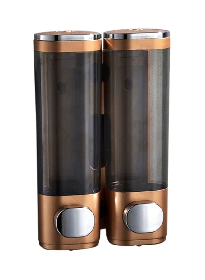 NIBEMINENT 2 Piece Wall-Mounted Soap Dispenser Set Bronze/Black/Silver 600ml