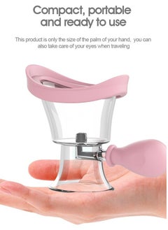 CIMIA Eye Wash Cup.Eye Wash Cleaner Kit Silicon Manual Air Pressure Eye Cleaning Cup Tool Effective Eye Rinse Clean Dust Makeup Irritants.Transparent with Storage Container Eye Cup Soothing Tired Eyes.  - Image 3