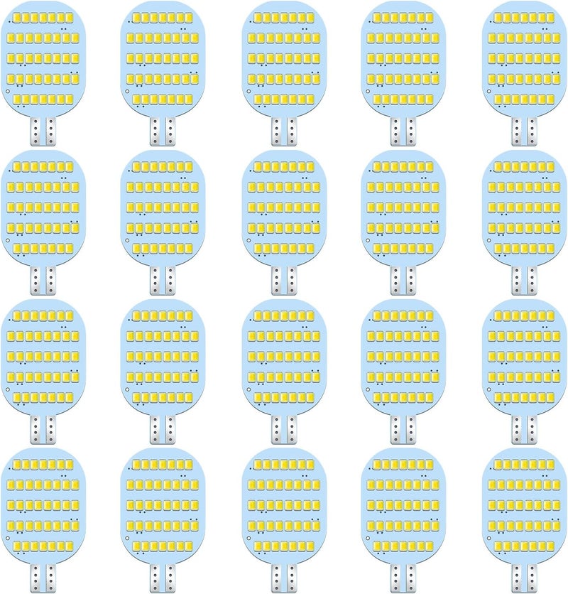 ACOHUIKE Super Bright T10 921 922 912 LED Bulbs for 12V RV Ceiling Dome Light (4500K Natural White, 20 Pack) - Image 1