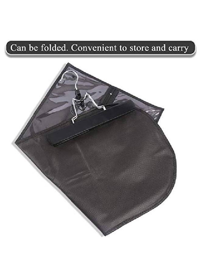 Messen 2 Pack Hair Extension Storage Bag Hair Extension Hanger Strong Holder Dustproof Portable Suit With Transparent Zip Up Closure Lightweight Waterproof And Portable (Black)  - Image 5