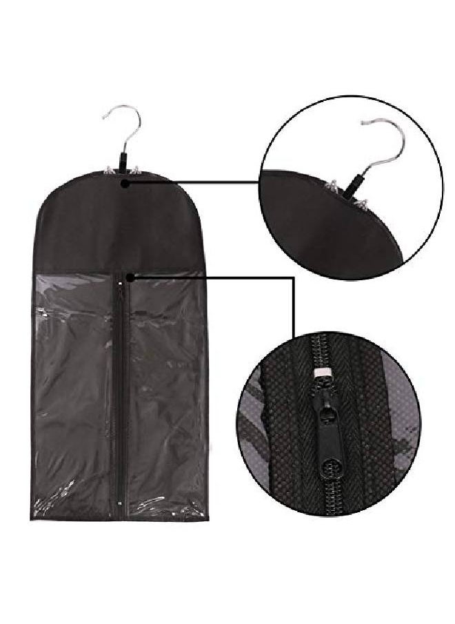 Messen 2 Pack Hair Extension Storage Bag Hair Extension Hanger Strong Holder Dustproof Portable Suit With Transparent Zip Up Closure Lightweight Waterproof And Portable (Black)  - Image 4
