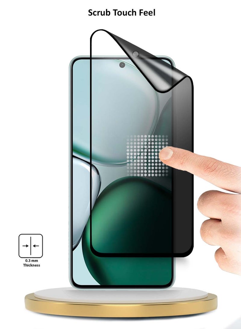 Wtech Honor X9c Smart 5G 2024 Premium Nano Ceramic Privacy Full Glue Full Cover Matte Flexible Screen Protector (MSCNMP) - Clear/Black - Image 3