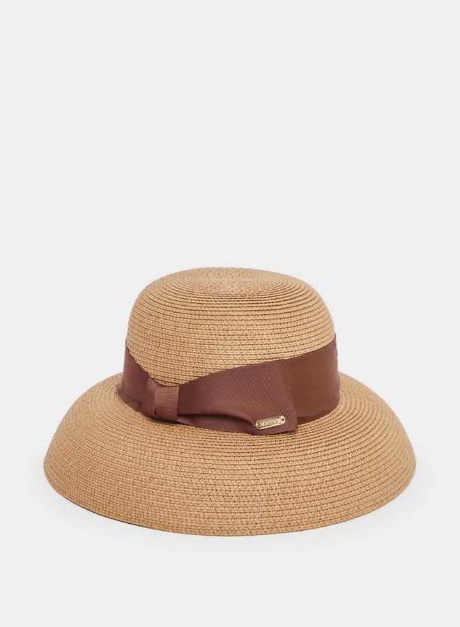 Styli Straw Hat with Ribbon Detail - Image 3