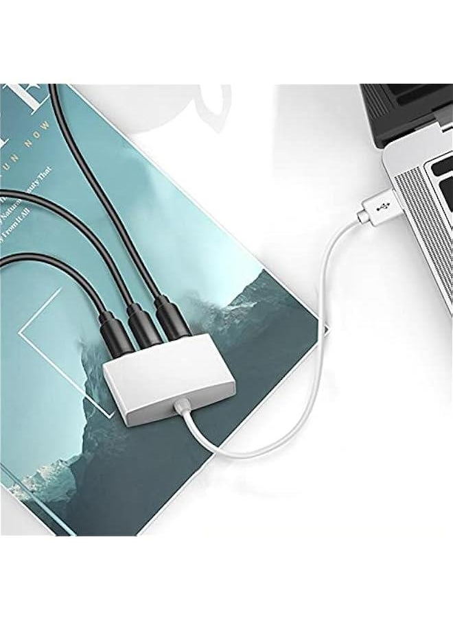 Generic USB Live White 3 Ports External 7.1 Channel Plug and Play 3D Stereo Sound Card for Laptop Audio Sound Card  - Image 3