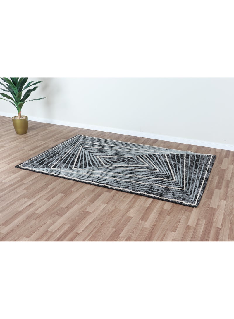 SARA Luxurious and modern Turkish carpets that add an aesthetic touch to the home, size 150 * 220 cm Black \ Gray - Image 2