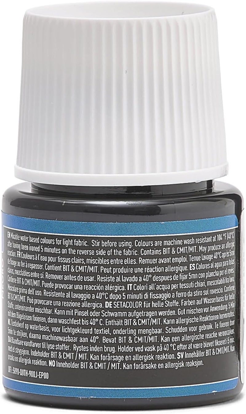 PEBEO Setacolor Light Fabric Paint - 45ml Bottle in Black - Image 3