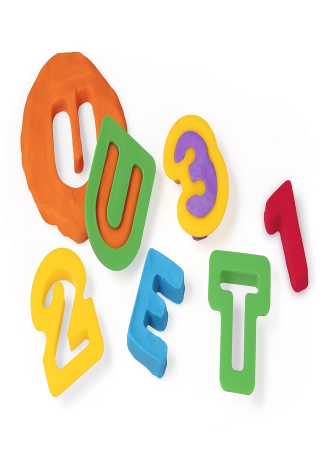 Jovi - Playdough Tools for Kids, 44 Modeling and Cutting Tools for Modeling Clays, Air Dry, Dough, Plasticine... Accessories Set with Letters, Numbers, 1 Rolling Pin and Scissors (P7AN) - Image 5