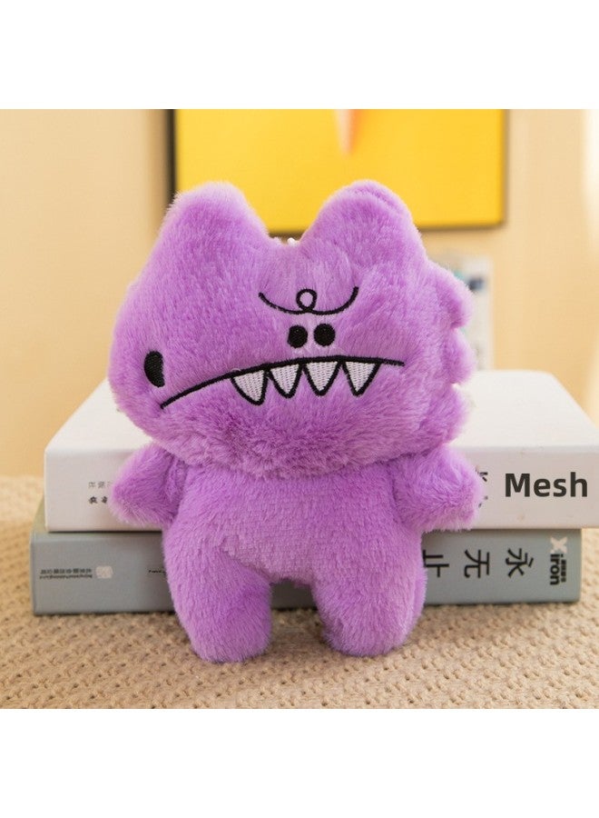 Seven-inch Grab Machine Doll Doll Plush Toy Wedding Gift Throwing Doll Company Activity Stall Gift Wholesale-Specifications:Long-haired Purple Wolf-Color:18-20cm - Image 1