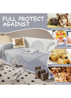 FASHION HOME Double Sided Chenille Sofa Cover Throw Blanket  - Image 5