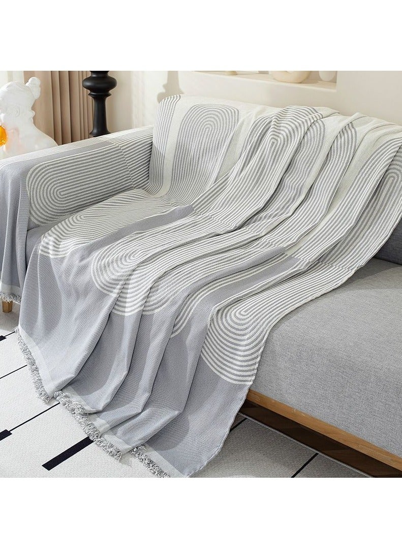 FASHION HOME Double Sided Chenille Sofa Cover Throw Blanket - Image 3