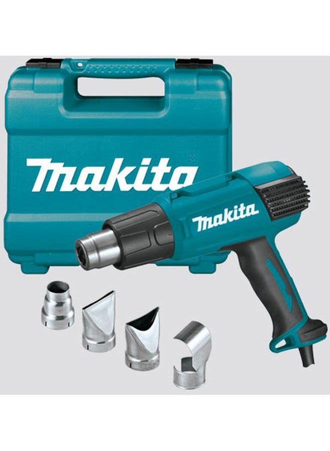 Makita Heat Gun / Hot Air Gun, Temperature 50-650°C, Air Flow 280~500L/min, 2000W, 0.73kg Blue/Black 253x85x205mm - Image 3