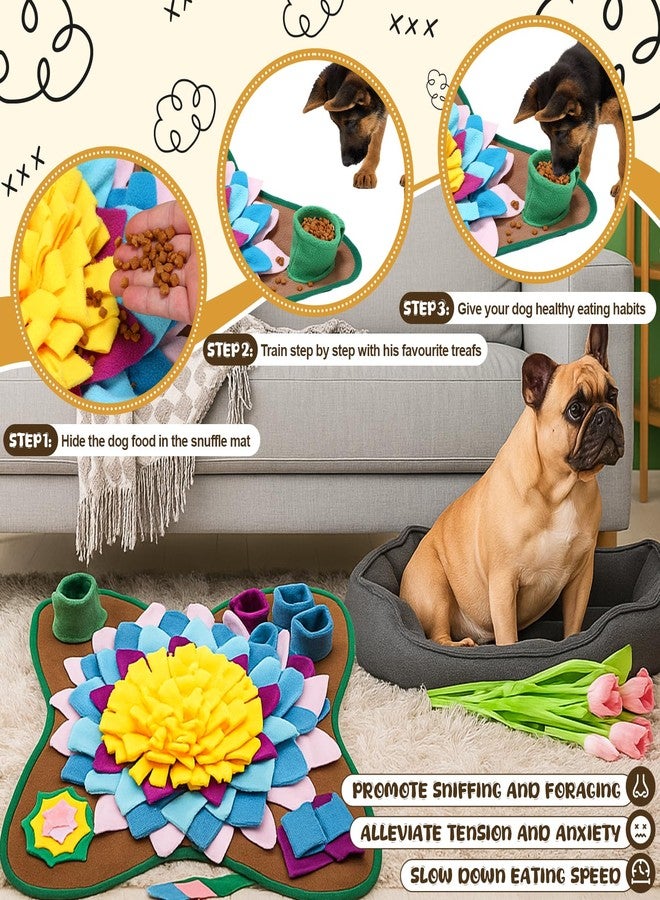 Arrowbash سجادة أروباش للشم للكلاب والقطط، مقاس 18.8 × 18.8 بوصة، سجادة تفاعلية للشم والتغذية مع عبوتين من كرات اللعب للجراء الصغيرة والمتوسطة، تشجع مهارات البحث عن الطعام الطبيعية والتدريب وتخفيف التوتر - Image 5