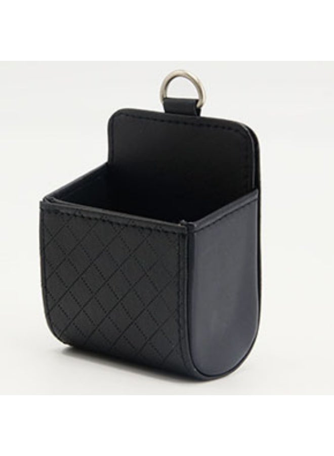 Car Vent Storage Bag PU Leather Automotive Dashboard Organizer Pocket for Keys, Coin, Cell phone & Glasses - Image 1