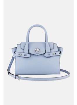 Michael Kors Women Brand Logo Satchels Bag 21 H x 28 L x 9 W cm, Blue  - Image 3