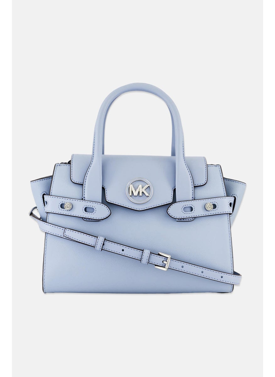 Michael Kors Women Brand Logo Satchels Bag 21 H x 28 L x 9 W cm, Blue  - Image 1