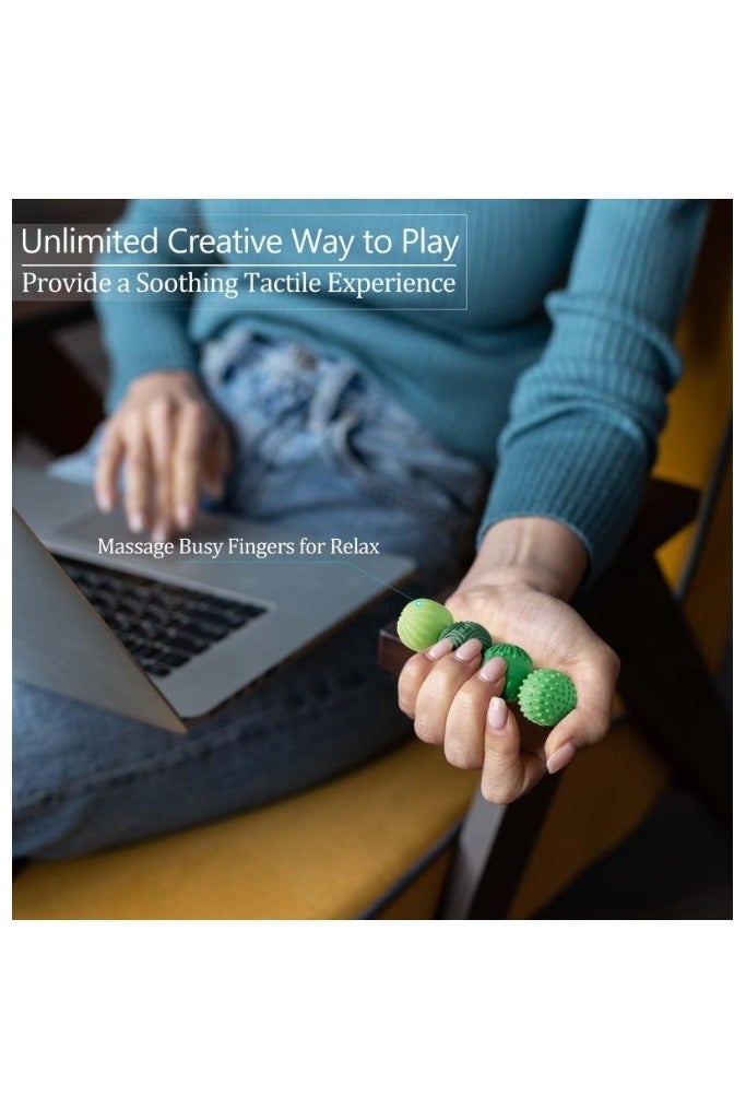 كرونايتي كرات مغناطيسية من السيليكون لألعاب التسلية للبالغين والمراهقين، 4 قطع من ألعاب تخفيف التوتر الحسية لاضطراب التوحد وفرط الحركة ونقص الانتباه والقلق، ألعاب بتصميمات ممتعة، لعبة مكتب للمكتب، هدايا صغيرة للنساء والرجال والمراهقين - Image 4