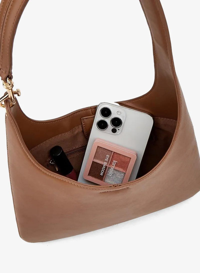Celeste TAN Solid Shoulder Bag With Strap Handle for Women | Best Price UAE
