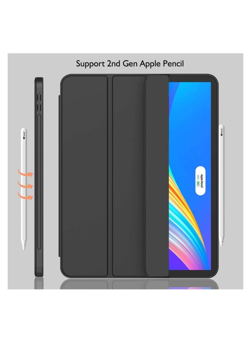 Raxoom New iPad Pro 12.9 Case 2022(6th Gen)/2021(5th Gen) with Pencil Holder [Support iPad 2nd Pencil Charging/Pair],Trifold Stand Smart Case with Soft TPU Back - Image 2