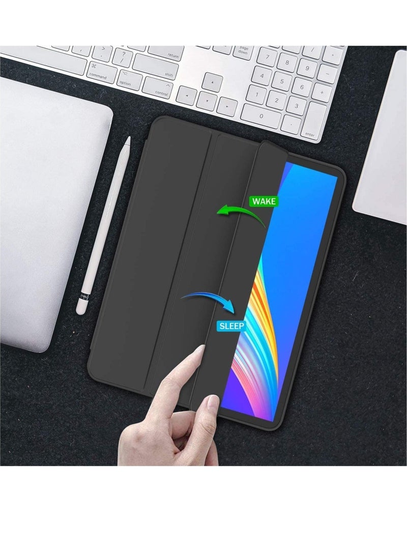 Raxoom New iPad Pro 12.9 Case 2022(6th Gen)/2021(5th Gen) with Pencil Holder [Support iPad 2nd Pencil Charging/Pair],Trifold Stand Smart Case with Soft TPU Back - Image 5