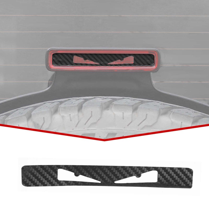 JeCar Third Brake Light Decal Carbon Fiber High Mount 3rd Brake Light Sticker Fit for Jeep Wrangler JL JLU 20182025