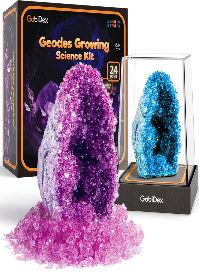 GobiDex Geodes Growing Science Kit for Kids Age 6-8-12, Geodes with Crystals Grow Fast in (24H), STEM Educational Science Experiments Toys, Geology & Rock Enthusiasts Collection, Gifts for Boys Girls - Image 1