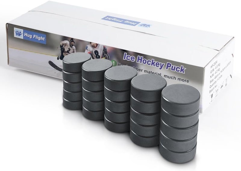 Hug Flight Hockey Pucks Bulk 25 Practice Pucks per Case Official New - Image 1