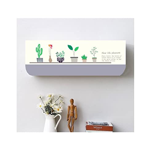 DARSHANAM WORLD Printed Air Conditioning Dust Cover Folding Designer Ac Cover for Indoor Split Ac 1.5 ton (97 x 31 x 21 .5 cm ) (GREEN FLOWER), Polyester - Image 2