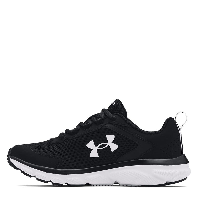 Under Armour Womens Charged Assert 9 Running Shoe, Black/White, 7.5 Wide US - Image 4