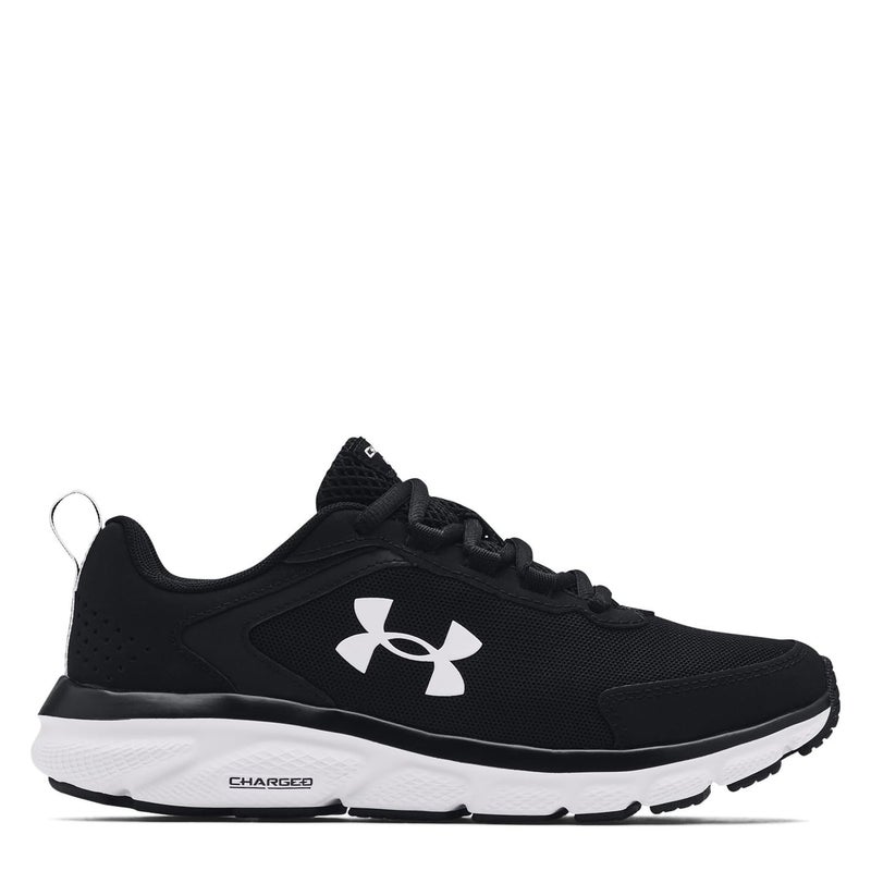Under Armour Womens Charged Assert 9 Running Shoe, Black/White, 7.5 Wide US - Image 3