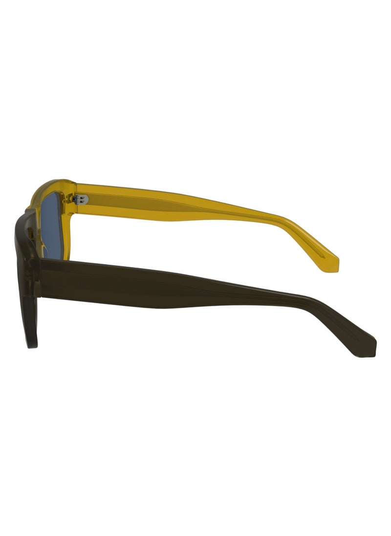 FULL RIM ACETATE MODIFIED RECTANGLE CALVIN KLEIN JEANS SUN CKJ24607S  5517 (275) HONEY TO BROWN