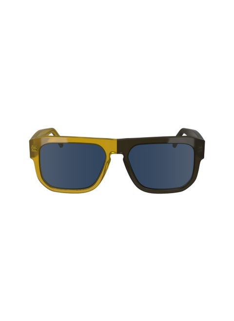 FULL RIM ACETATE MODIFIED RECTANGLE CALVIN KLEIN JEANS SUN CKJ24607S  5517 (275) HONEY TO BROWN