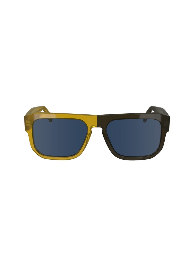 FULL RIM ACETATE MODIFIED RECTANGLE CALVIN KLEIN JEANS SUN CKJ24607S  5517 (275) HONEY TO BROWN