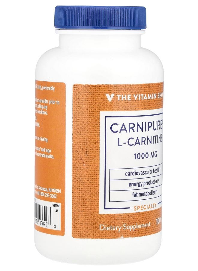 The Vitamin Shoppe Carnipure® L-Carnitine 1000 mg 100 Tablets - Image 2