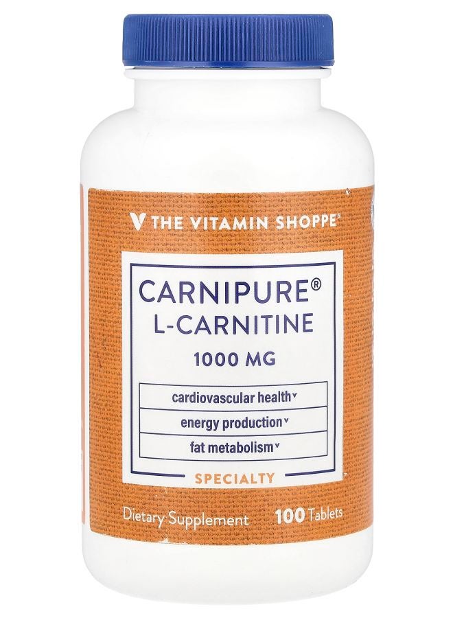 The Vitamin Shoppe Carnipure® L-Carnitine 1000 mg 100 Tablets - Image 1