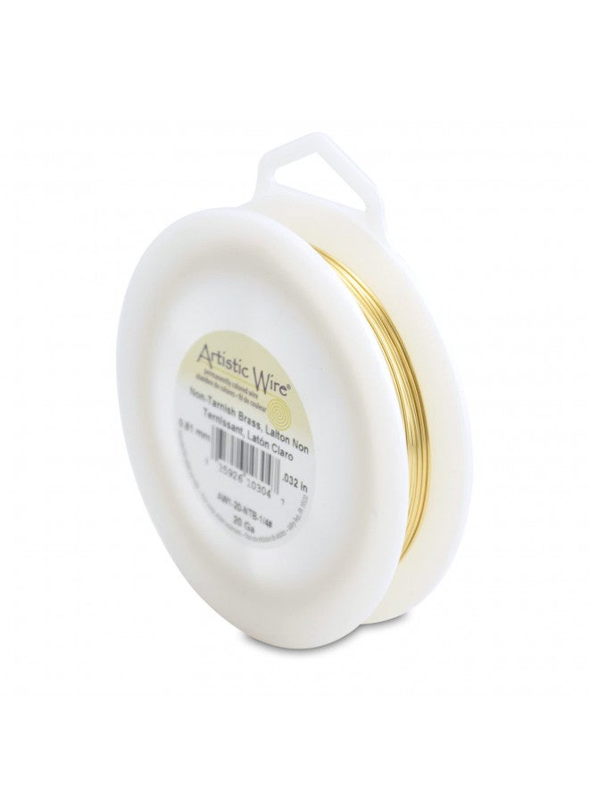 Artistic Wire 20 Gauge Tarnish Resistant Brass Craft Jewelry Wrapping Wire, Gold Color, 78 ft - Image 1