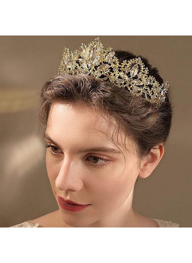 Baroque Gold Wedding Crown Sparkly Rhinestone Bride Crowns And Tiaras Prom Crystal Bridal Hair Accessories For Women And Girls (Gold) - pzsku/Z45EB523670E4BCEC8A0CZ/45/_/1735567069/0fd08bdb-6716-491b-a81a-0a0494edf7a2