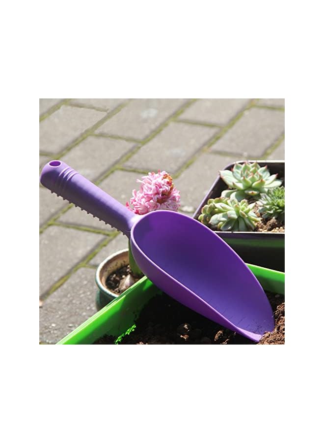 Mimeile Plastic Garden Shovel Hand Trowel Tool Non-Slip Potting Soil Scoop Flowerpot Transplanting Digging Weeding Planting Cultivation Sturdy Kids Beach Sand Toys Pet Food Scoop 2 Pcs - Image 4