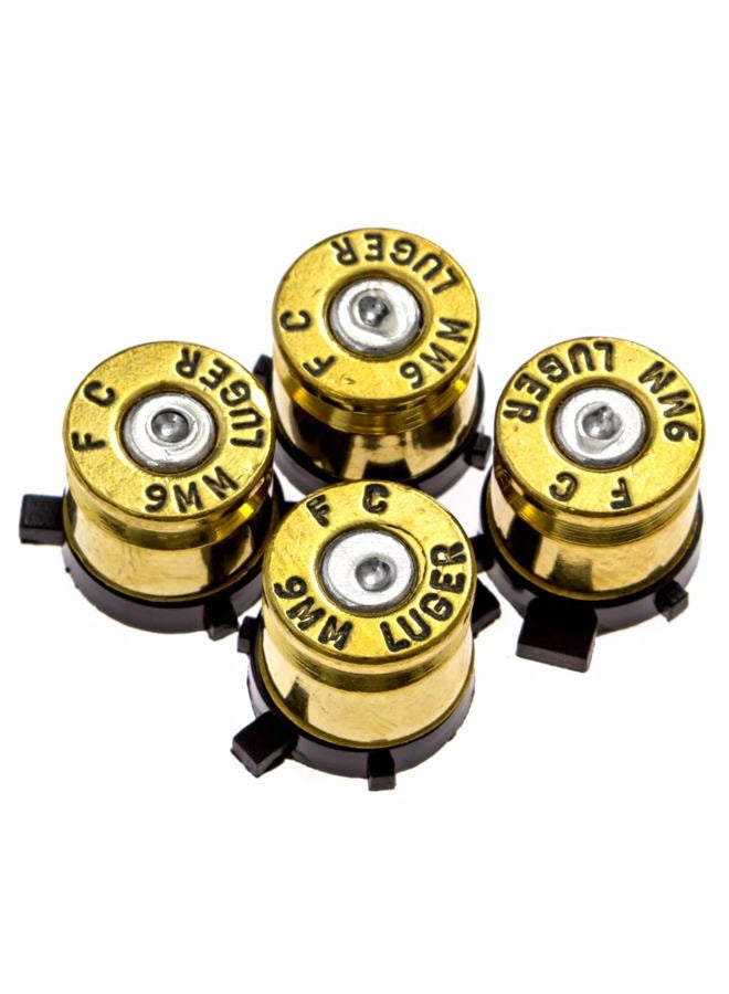 Crazy Controllerz Controller Bullet Buttons for PlayStation PS4 PS5 - Made with Real 9MM Spent Bullet Casings - Includes Tools - Image 1
