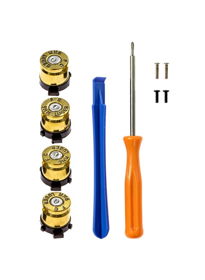 Crazy Controllerz Controller Bullet Buttons for PlayStation PS4 PS5 - Made with Real 9MM Spent Bullet Casings - Includes Tools - Image 2