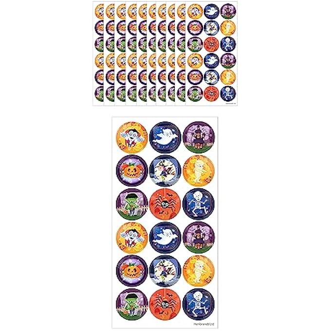 LARGE HALLOWEEN STICKERS 180 ASSORTED STICKERS TRICK OR TREAT TEACHERS SCHOOL REWARD ARTS AND CRAFTS FOR KIDS HALLOWEEN PARTY BAG FAVOURS LOOT BAG FILLERS FOR BOYS AND GIRLS - Image 2